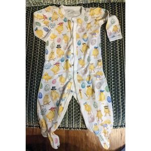 Hart + Land Chicks Print Pima Cotton Footie Sleeper